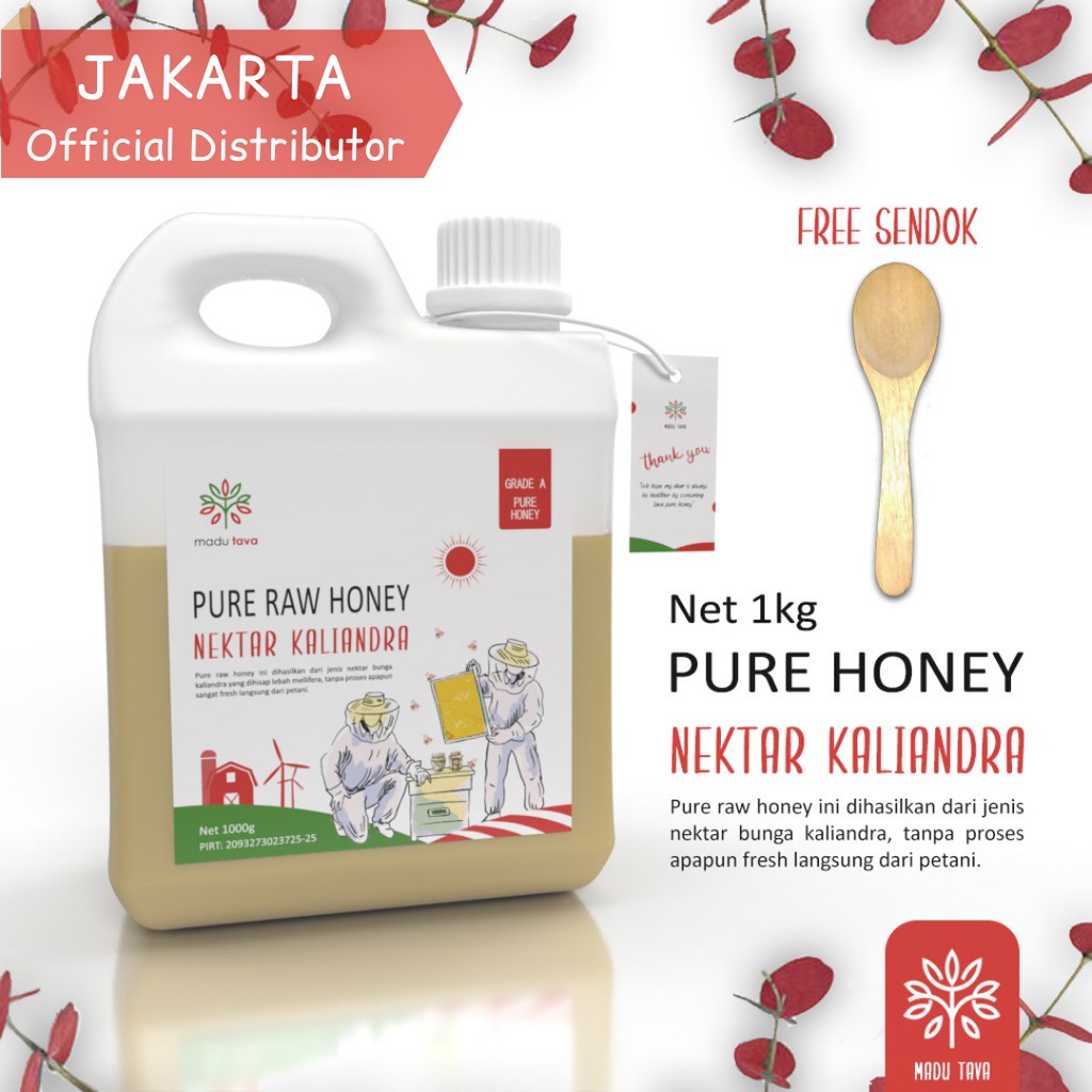 

Madu Murni Asli 1kg Tava Grade A Nektar Kaliandra 100% Alami Pure Natural Raw Honey Kesehatan