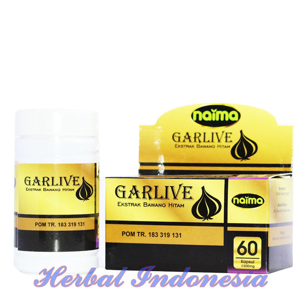 Kapsul Ekstrak Bawang Hitam | Black Garlic Original Garlive 60 Kapsul