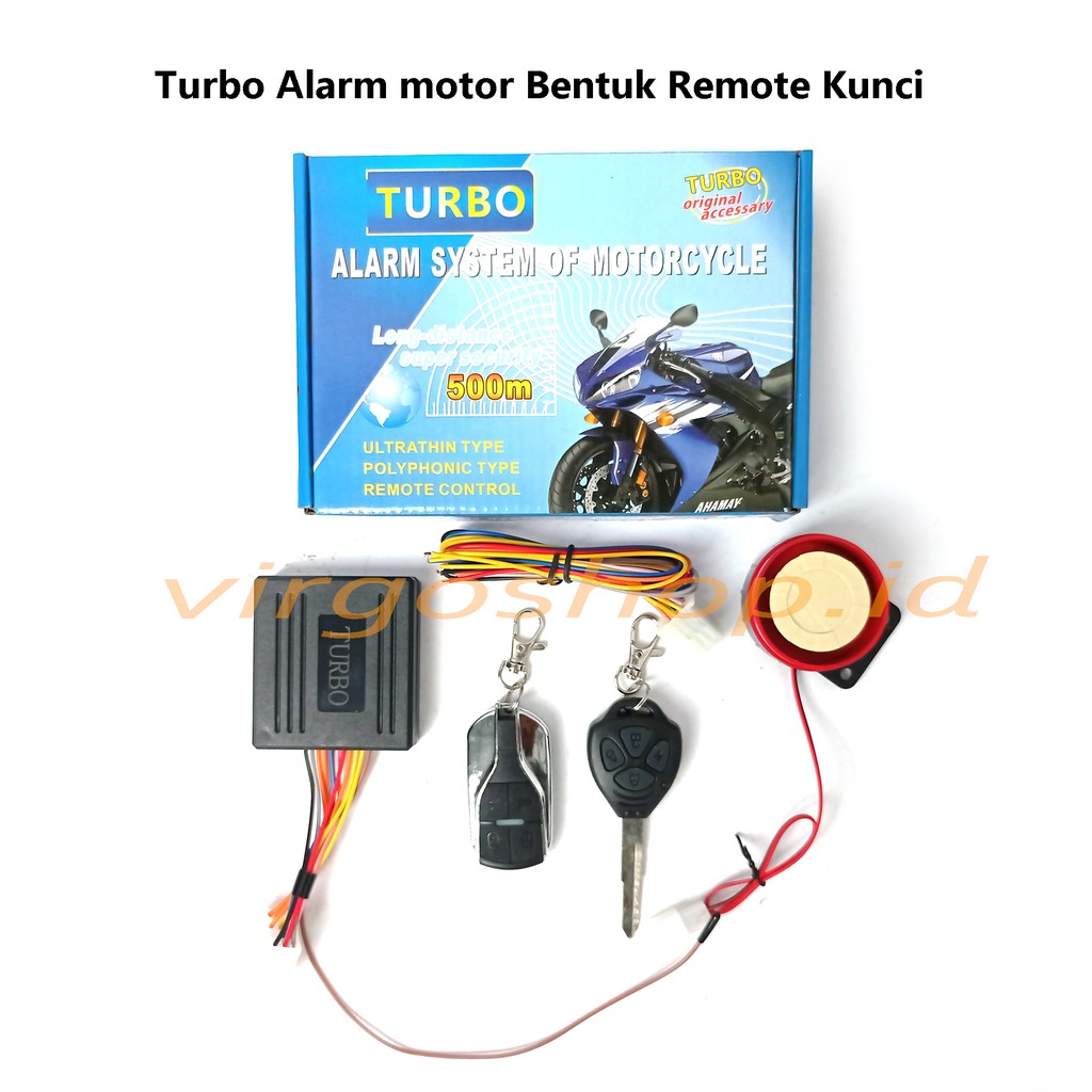 Turbo Alarm motor Bentuk remote Kunci