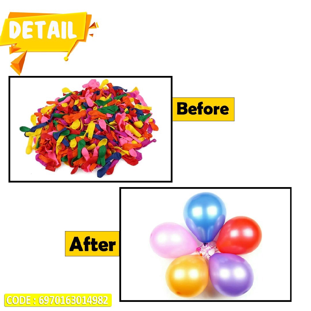 Mainan anak balon warna-warni BALON ULTAH HAOLIN 100 PCS MURAH MERIAH