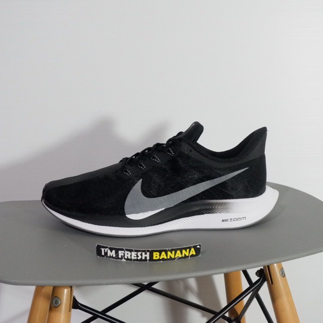 SNEAKERS COWOK HITAM BIRU MISTY  PREMIUM ORIGINAL Sepatu Running Nike Zoom Pegasus 35 Turbo