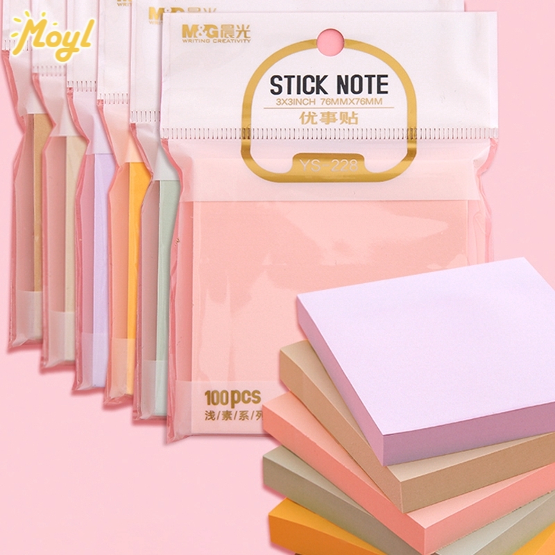 100 Lembar Sticky Note Warna Pastel Untuk Buku Tamu