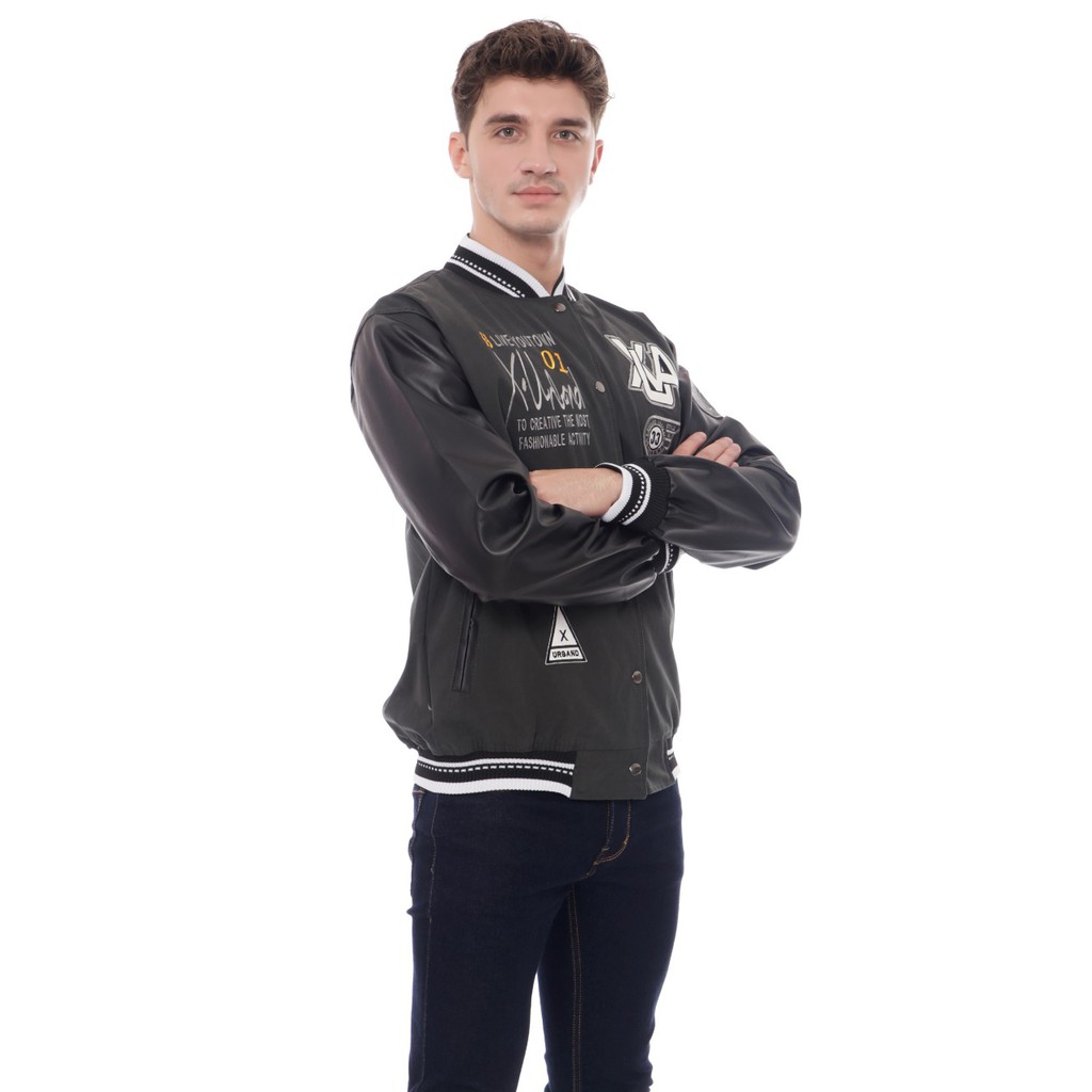X Urband Absolute Jaket baseball Elegant Pria Wanita Waterproof Varsity-8