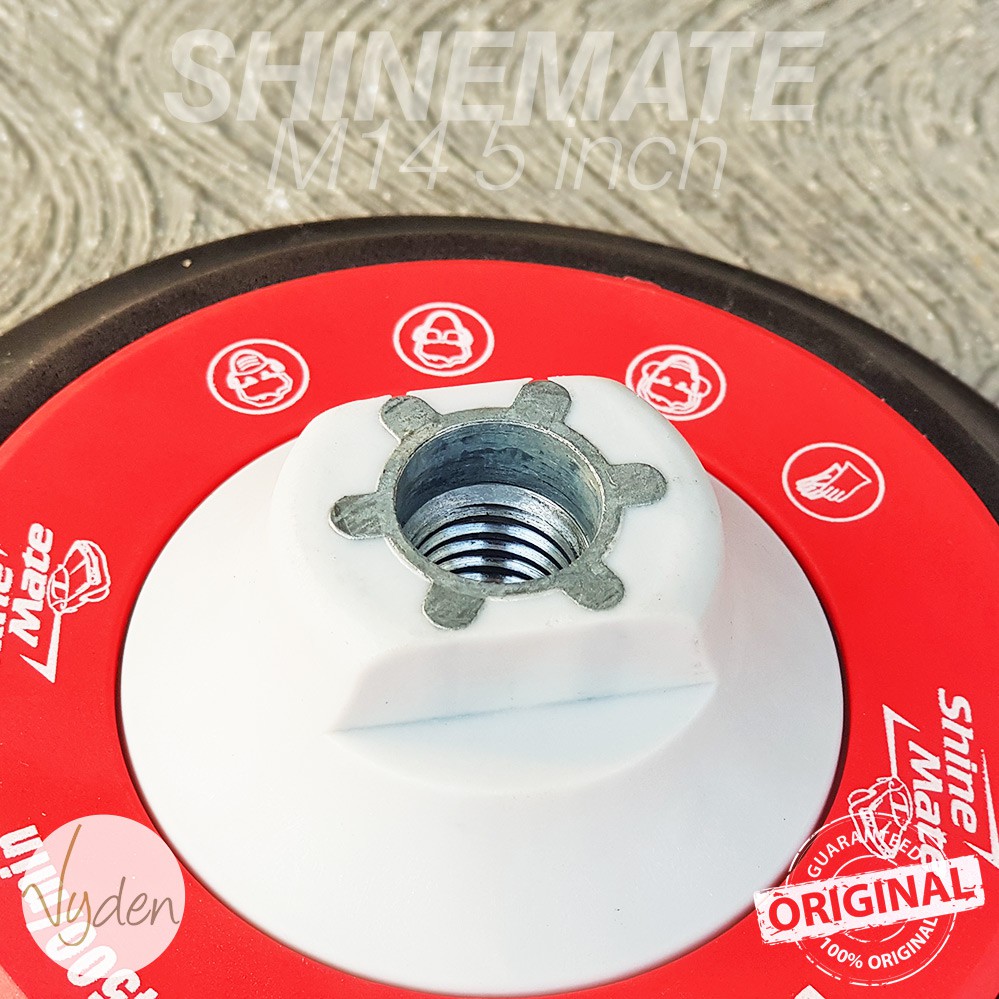 SHINEMATE Flex Edge Backing Plate 5 Inch M14 Mesin Poles Rotary BOSCH