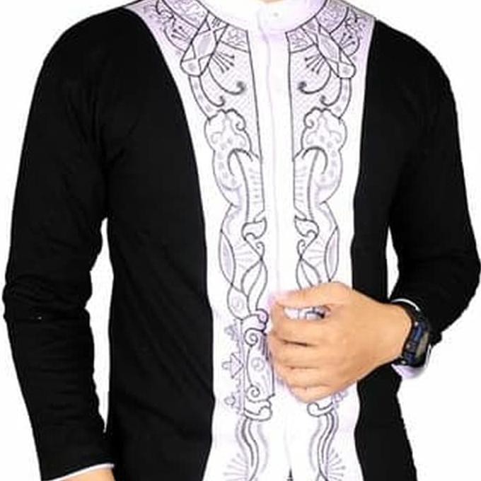 Baju koko pria hitam putih