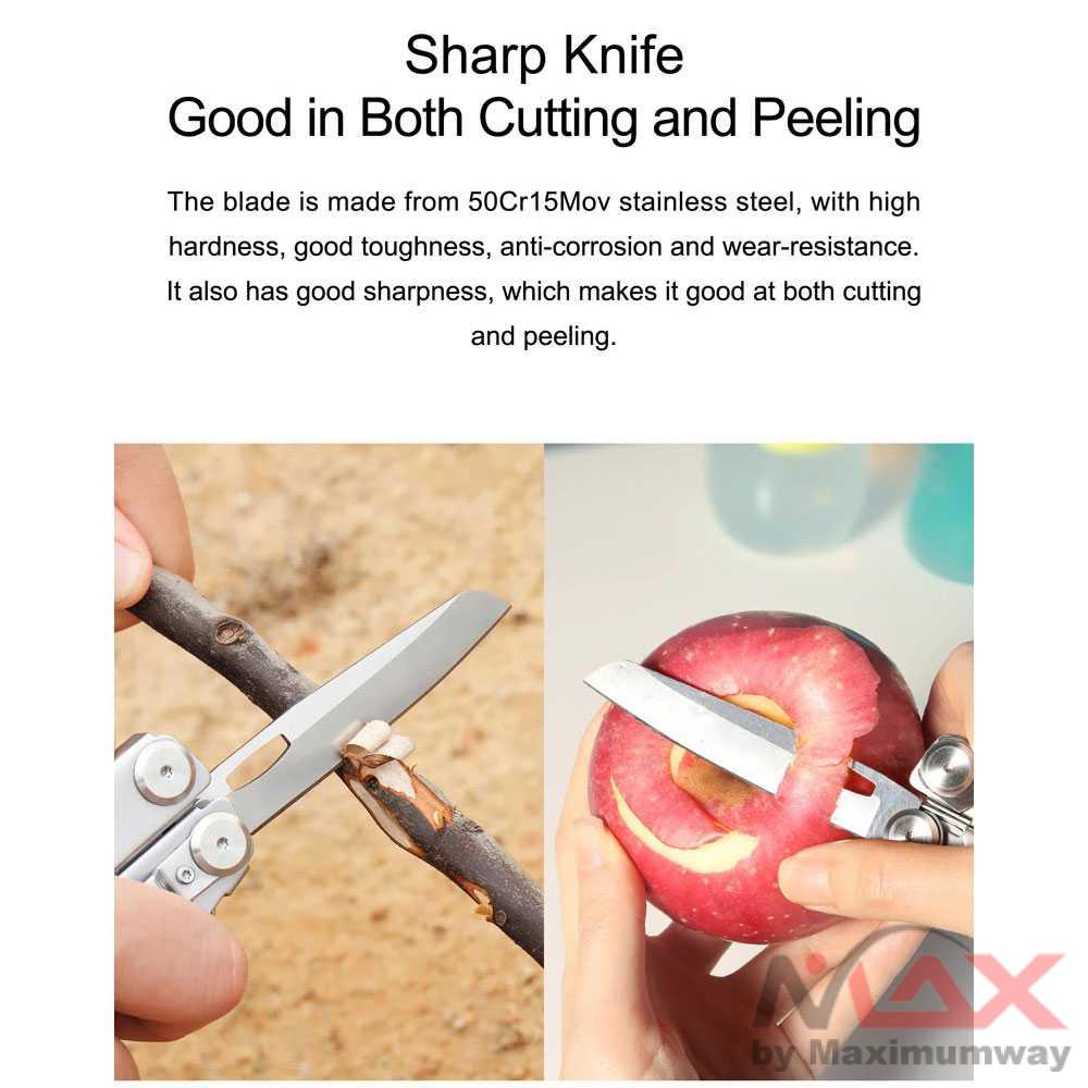 Nextool Pisau Lipat Multifungsi 16 in 1 Knife Tool - KT5020 Warna Silver