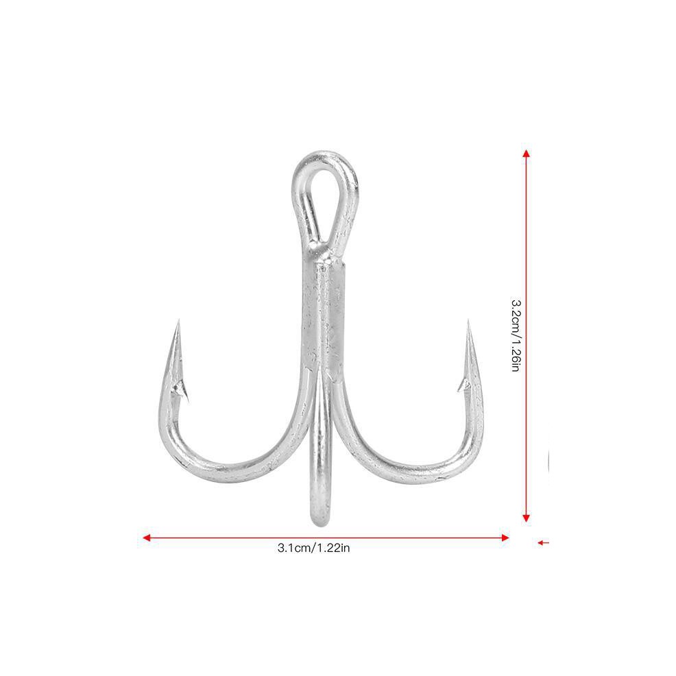 Putih Trebel Hook Kail Pancing size 1/0 /pcs Treble