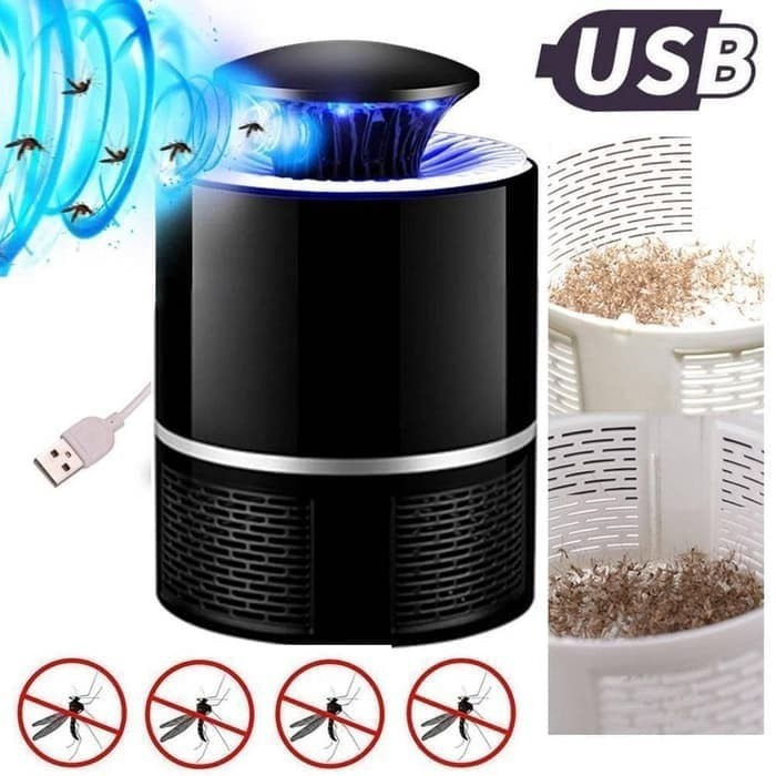 perangkap pengusir Lampu nyamuk USB mosquito killer trap sinar UV baby - Putih