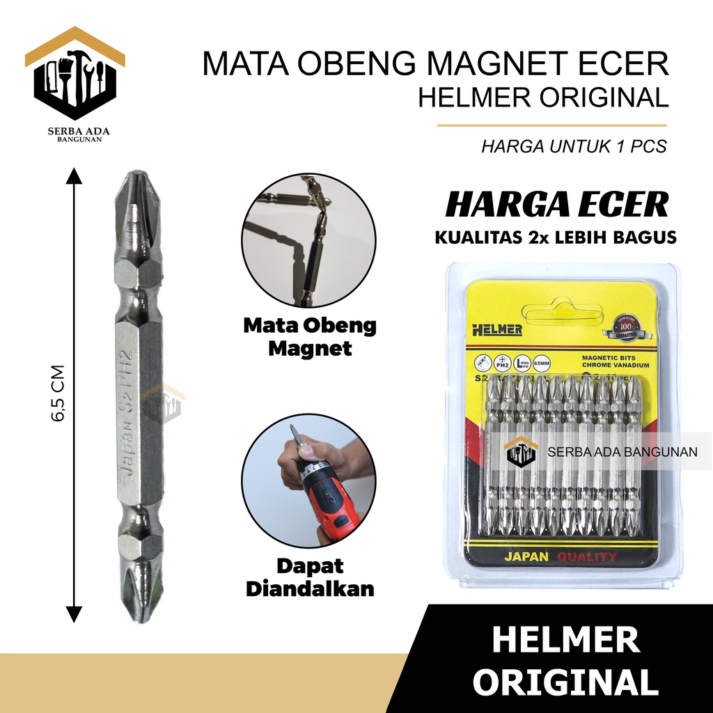 Mata Obeng Ketok PH 2 (+) - Heavy Duty Bits Satuan Termurah Berkualitas