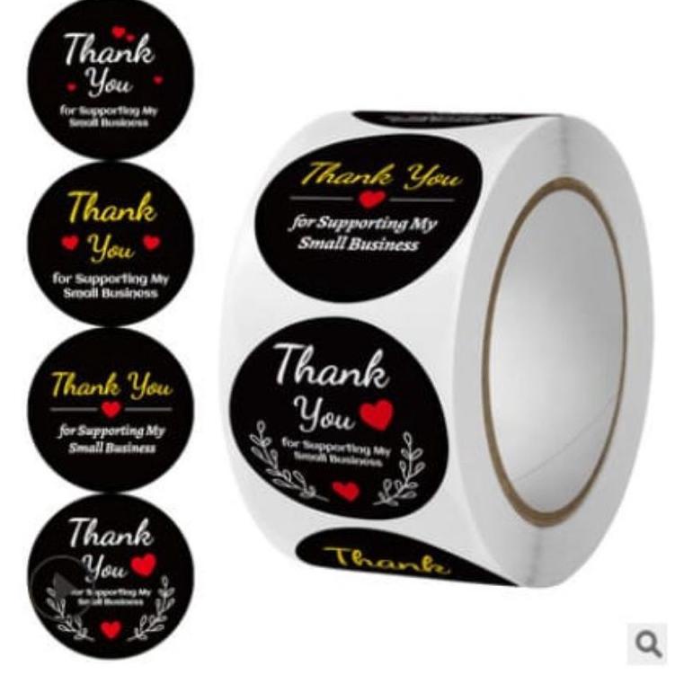 

㊰ Harga 1 roll (500 pcs) sticker label thank you dan handmade with love untuk kue cookies dan packaging ol shop ☟