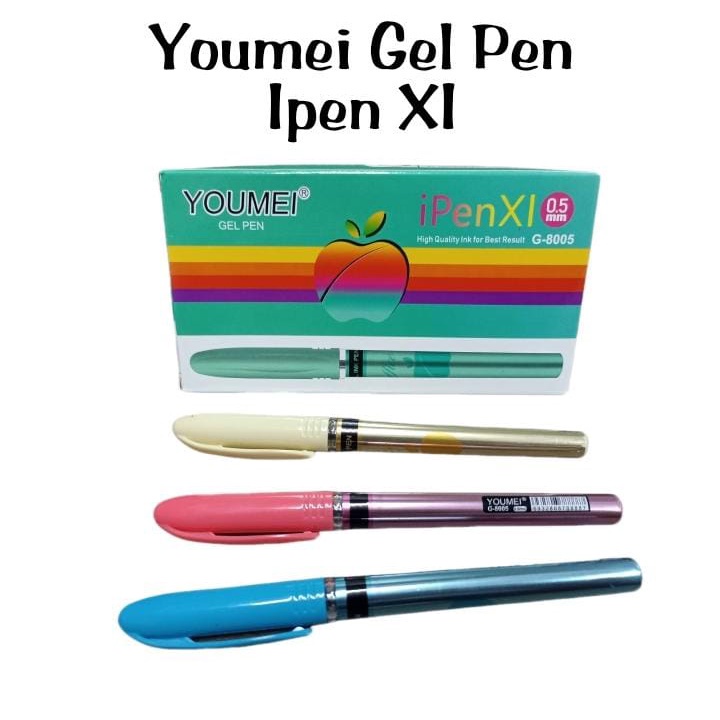 

LJK SHOP - PULPEN TINTA GEL / GEL PEN YOUMEI IPEN11 OFFICE & EXAM WARNA HITAM ISI 12