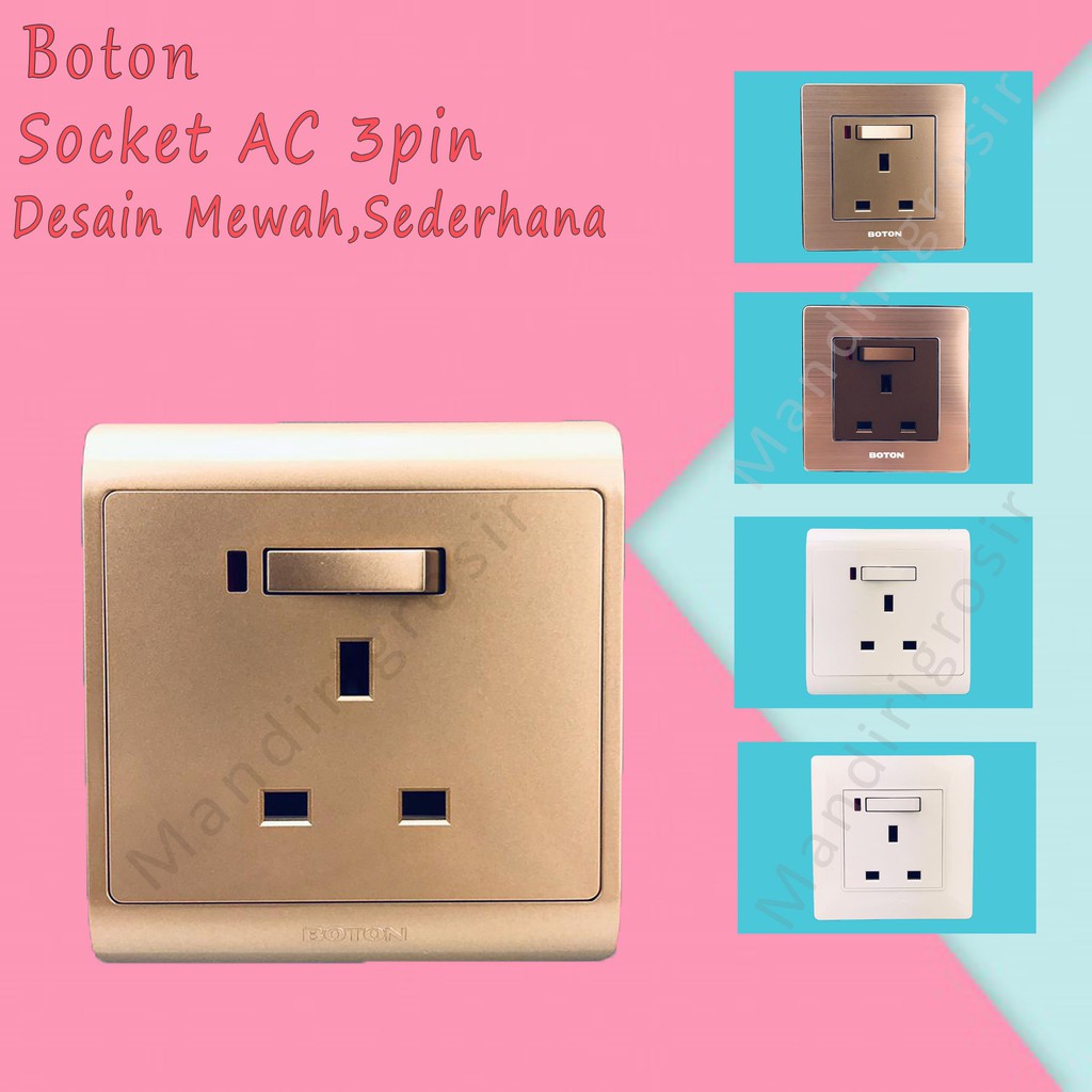 Socket AC 3pin * Socket AC * Boton