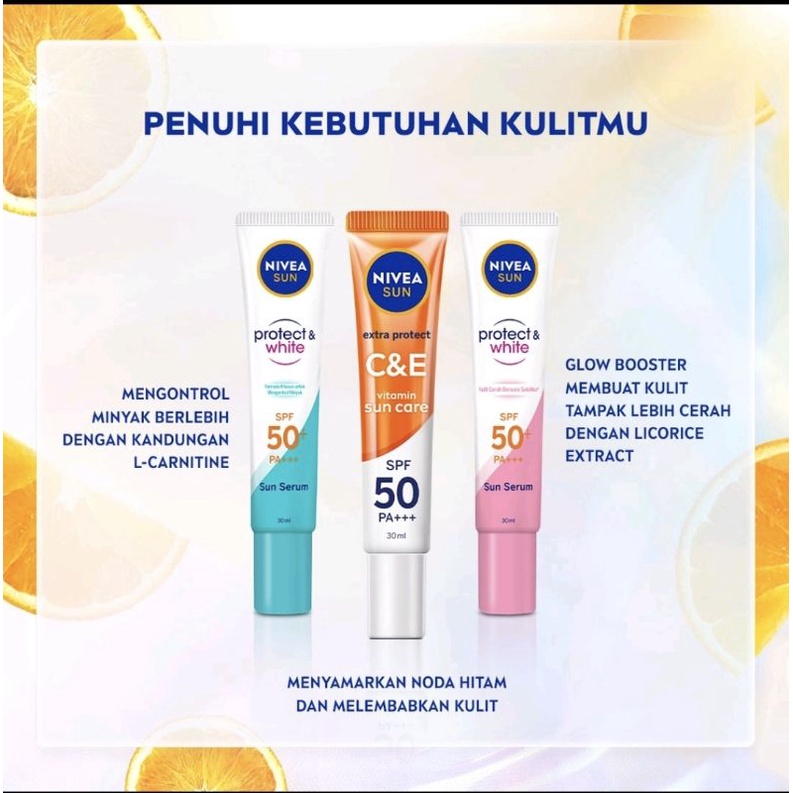 Jual Nivea Sun Face Serum Spf 50 Spf50 Sunblock Muka Wajah Sunscreen