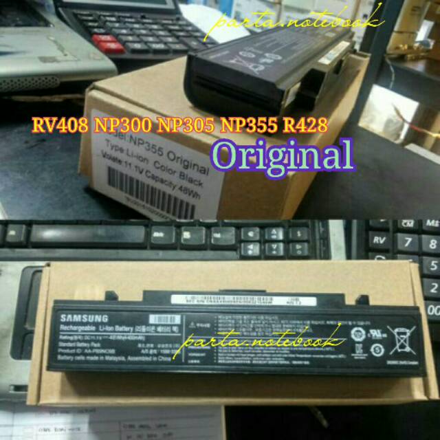 Baterai samsung ORIGINAL RV408 NP300 NP355 NP300E4X NP305 NP355E4X R428