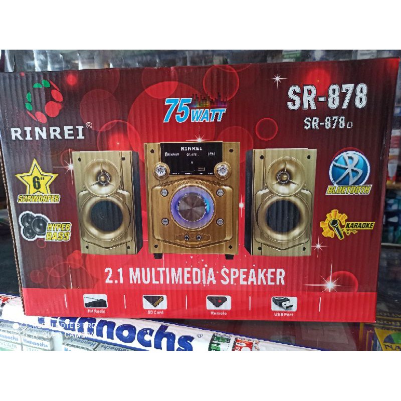 Speaker Aktif Rinrei SR-878D Salon Aktif Subwoofer Bass Bluethooth / Speaker Bluetooth Multimedia Rinrei SR-878D - Bayar di Tempat