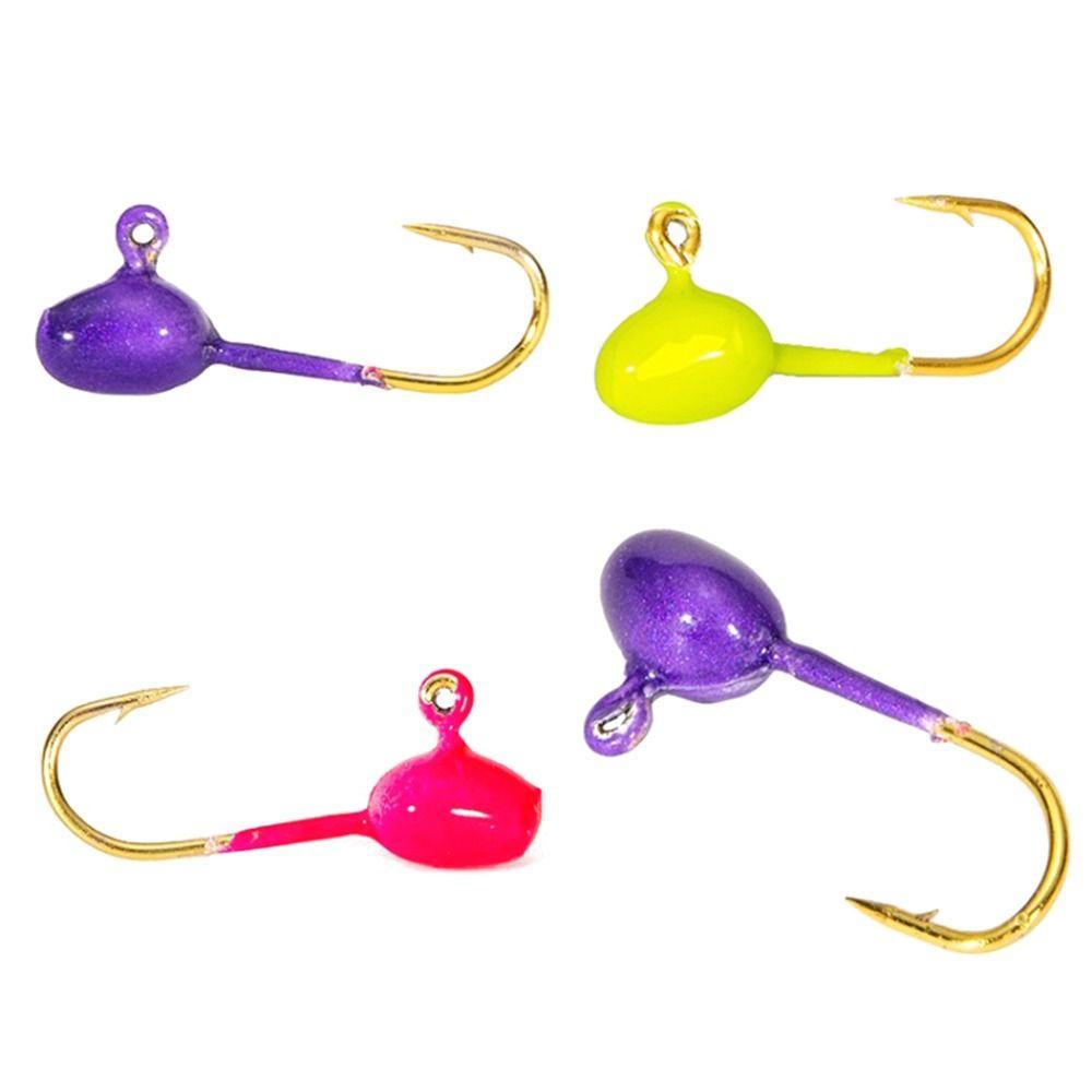 Top 10 Pcs Musim Dingin Es Pemikat Pancing Kualitas Tinggi Jigging Walleye Lead Hard Hook