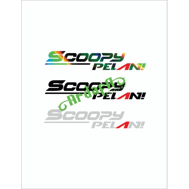 Scoopy Pelan sticker cutting murah