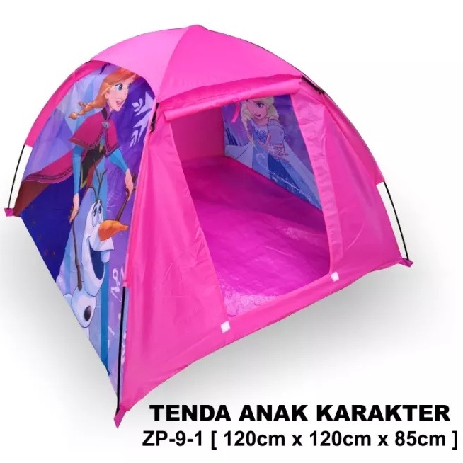 PROMO Tenda Anak Karakter Rumah Bermain Camping BESAR Tent Cars Motif Hello Kitty Frozen Spiderman Princess doraemon bisa cod