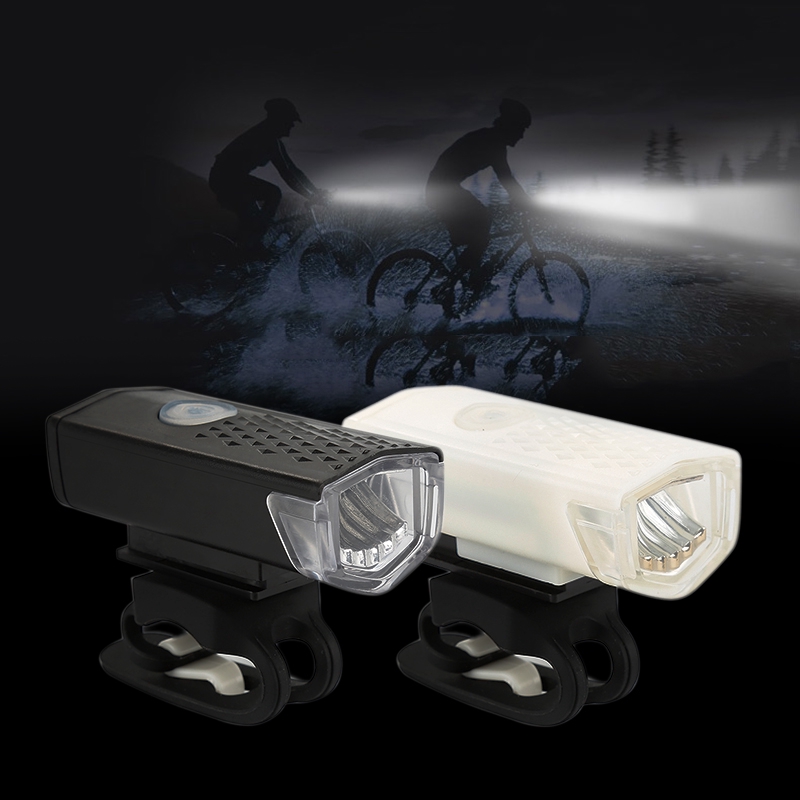 Lampu Depan + Belakang Sepeda 300 Lumens Dengan Usb Rechargeable