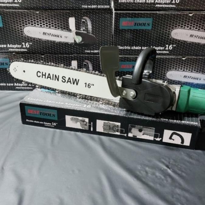 hanya disini] adapter chainsaw 16" / chain saw LONG BAR 16inch BESTTOOLS