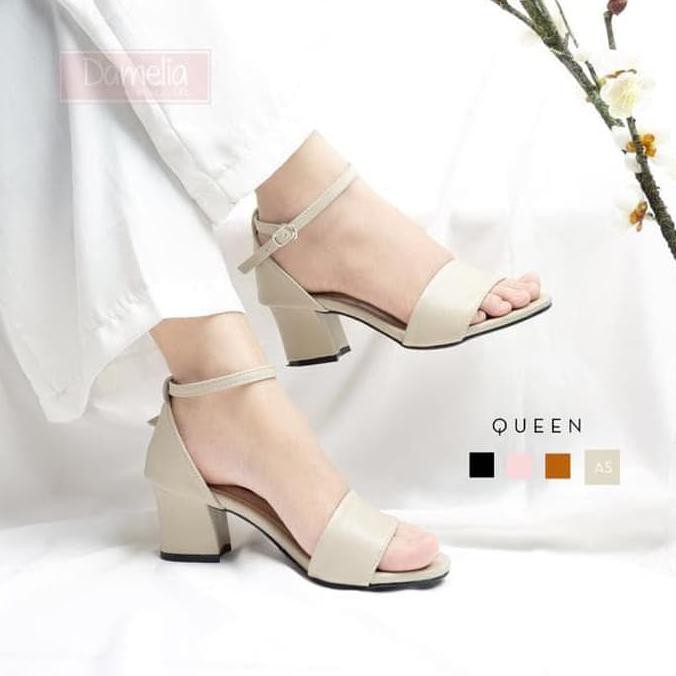 KUALITAS TERBAIK FLAT SHOES WANITA MURAH☻ DAMELIA QUEEN HEELS WANITA EKONOMIS