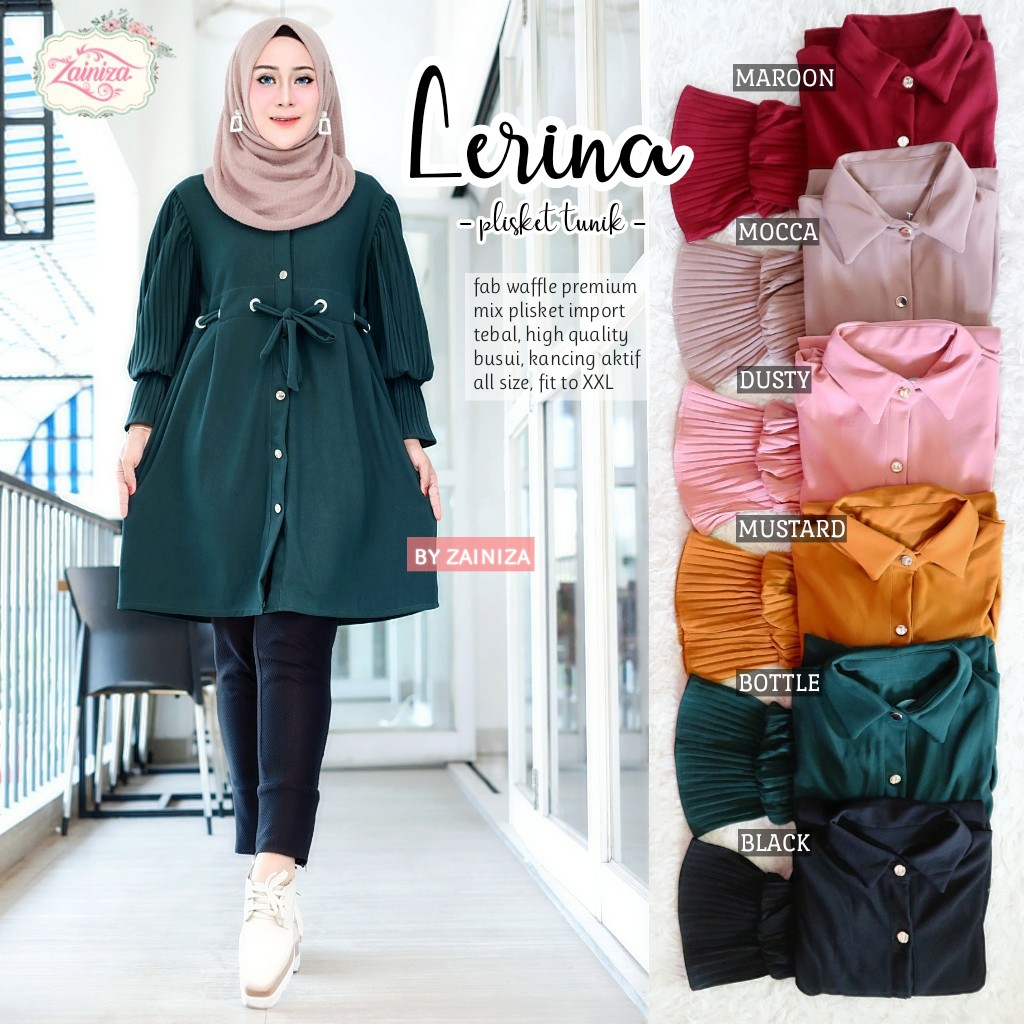 LERINA PLISKET TUNIK FAB WAFFLE PREMIUM MIX PLISKET IMPORT HQ