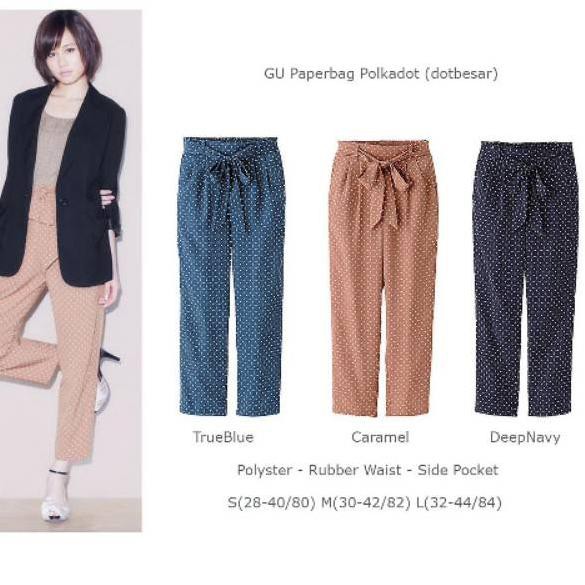 

Ready HKL7V Uniqlo GU Paperbag Polkadot (dotbesar) 34 Best