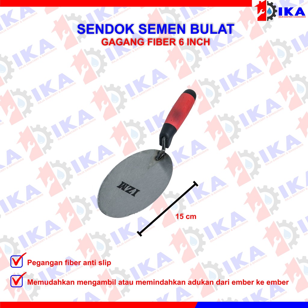 SENDOK SEMEN 6 INCH GAGANG FIBER COR TANAH SEKOP SKOP KECIL GALUR MRH