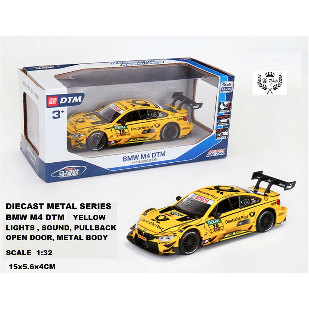 DIECAST MOBIL MINIATUR BMW M4 DTM METAL SERIES 1:32 PREMIUM QUALITY REALISTIC MODEL