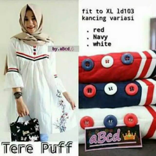 Tere puff baju atasan wanita modis