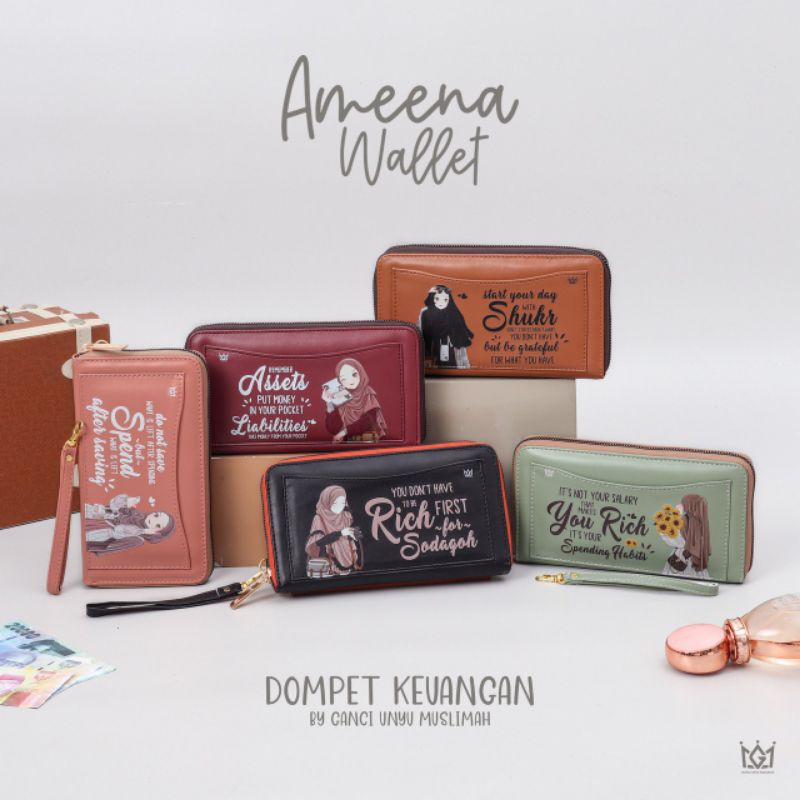 AMEENA WALLET VERSI 1 BY GANCI UNYU MUSLIMAH DOMPET KEUANGAN MOTIF MUSLIMAH PREMIUM