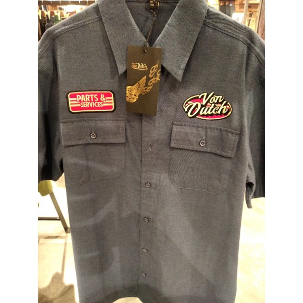 KEMEJA VON DUTCH ORIGINAL NAVY BLUE SALE