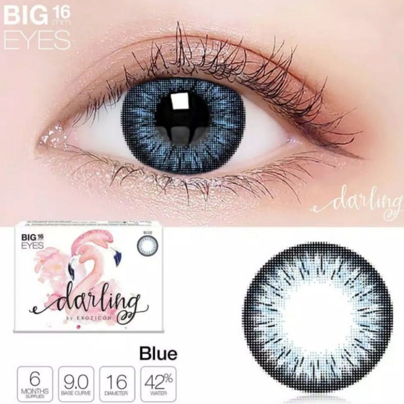 Softlens X2 DARLING 16 MM BIG EYES by EXOTICON / Softlen Soflen Warna Normal