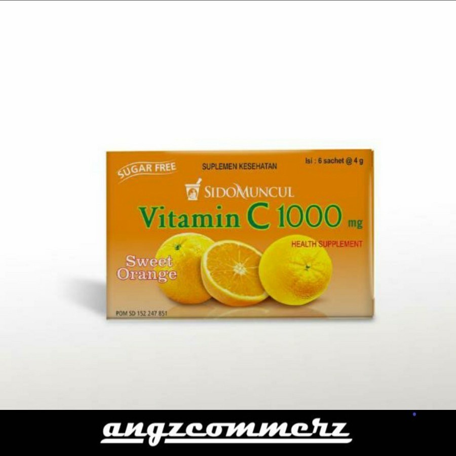 

SIDOMUNCUL Vitamin C 1000 Jeruk manis 6 Sachet BDG