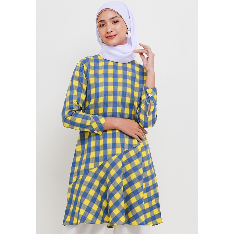MFMW Koiralla Tunik Kuning Motif Kotak