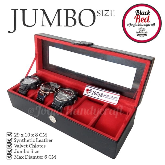 PROMO - JUMBO Size Kotak Jam Tangan Isi 5 / Tempat Jam / Watch Box