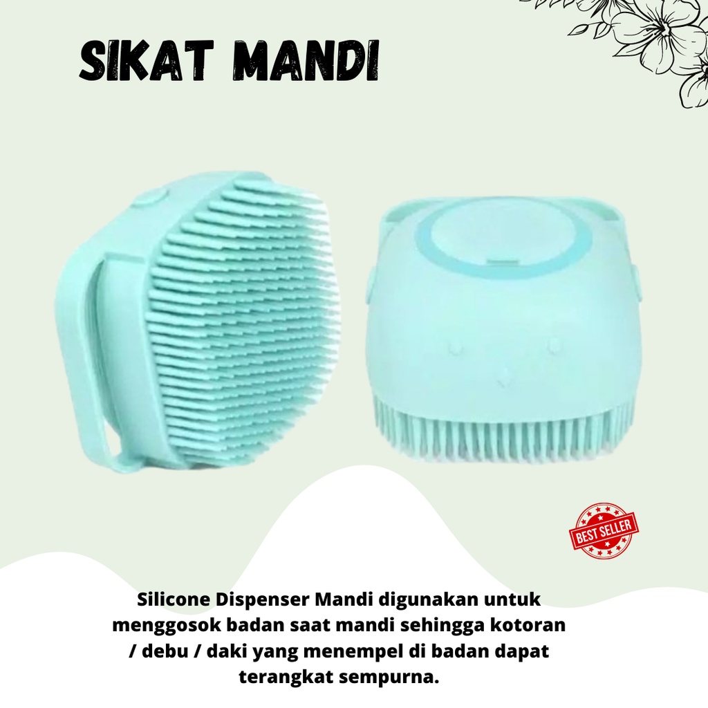 TERBARU!!! Sikat Mandi Bahan Silikon Lembut Sikat Brush Silicone / Dispenser Sabun &amp; Shampoo