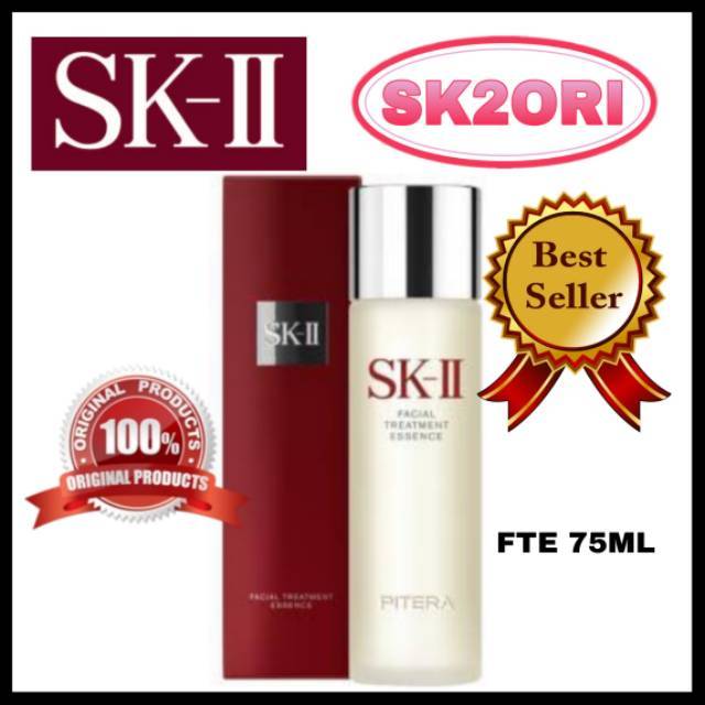 SK-II SKII SK2 SK II Facial Treatment Essence 75ml FTE 75 ML Pitera Kulit Wajah Muka Bersih Bersinar Klinclong Glowing Aura