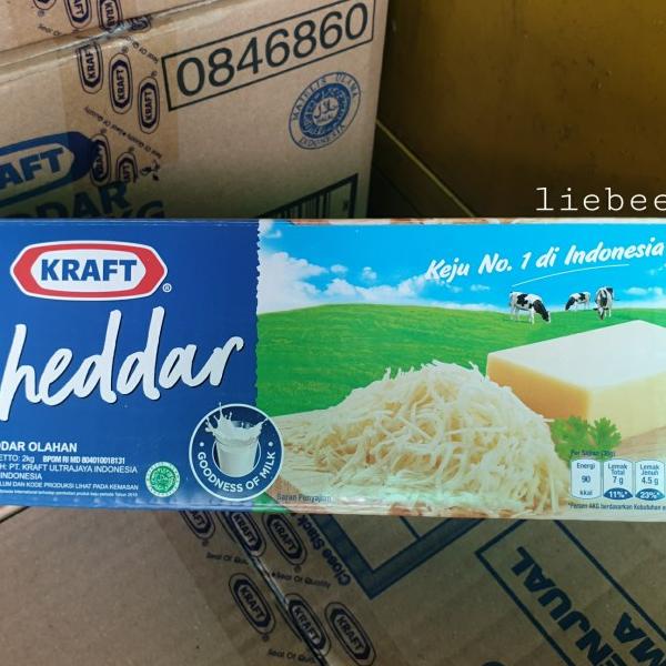 

Keju Kraft Cheddar 2 KG / 2KG GOSEND / GRAB only