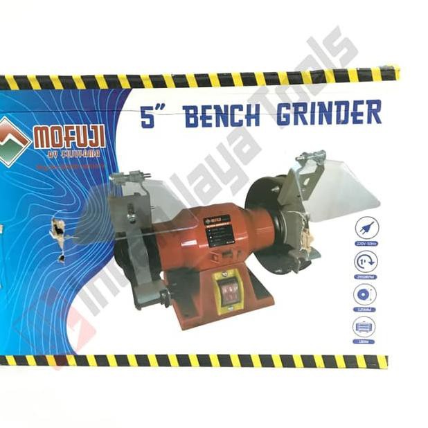 ➦ MOFUJI Mesin Gerinda Duduk 5 inch - Bench Grinder Duduk Gerinda ➴