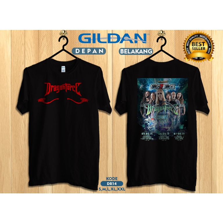 kaos dragonforce tour 2017 style kaos original gildan dr14