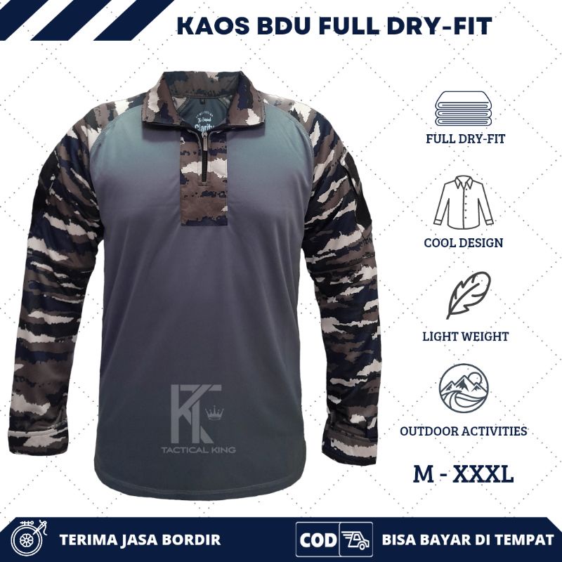 KAOS BDU FULL DRYFIT/ Kaos Army /Kaos Tactical /Kaos BDU premium bahan dypit