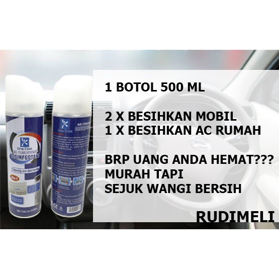 Pembersih Ac Semprot untuk mobil dan ac rumah onecoll/AC REFRSHER