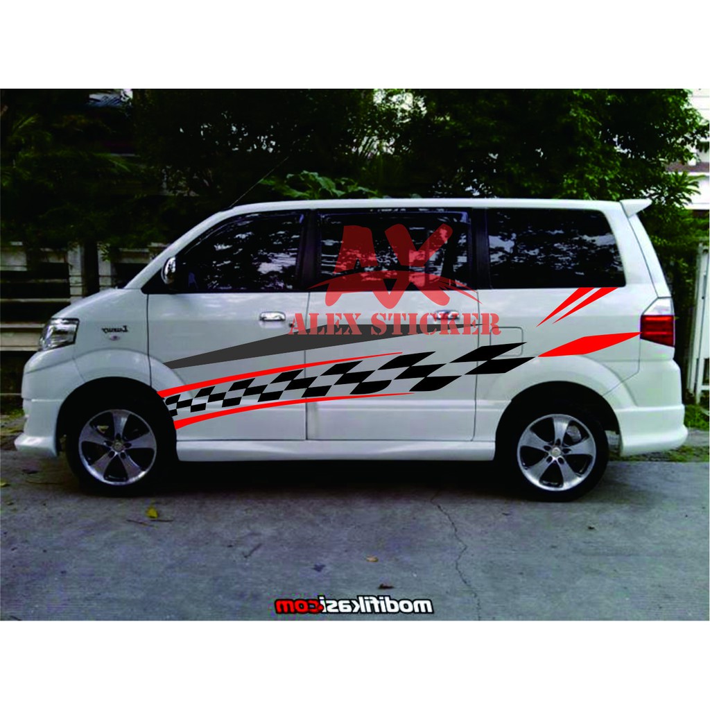 Stiker Stripe Side Bodi Sticker Mobil Suzuki Apv Luxio Grand Max Shopee Indonesia
