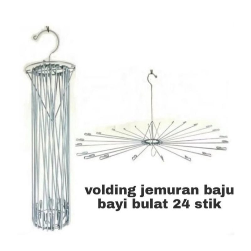 FOLDING HANGER BESI/HANGER BESI BULAT/GANTUNGAN BAJU BESI