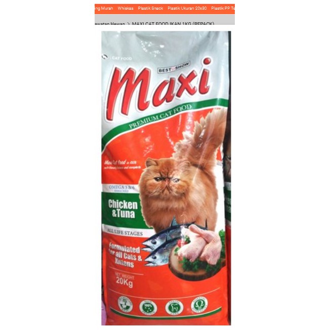 MAXI CAT FOOD IKAN 1KG (REPACK)