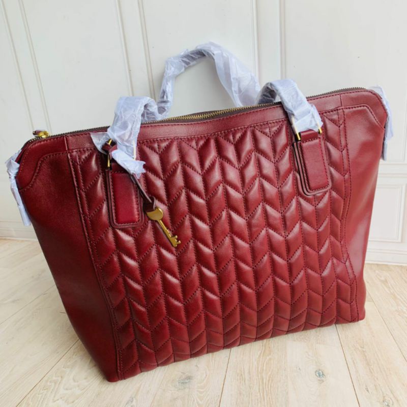 Tas Wanita Fssil Jacqueline tote Wine