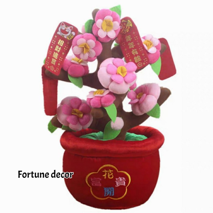 Hiasan Meja - Pajangan Meja Imlek Boneka Meihua Jeruk Hiasan Chinese New Year