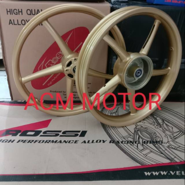 VELG RACING MOTOR YAMAHA FIZR VEGA LAMA JUPITER LAMA VELG MODEL RCB PLANG 5 GOLD 160/185*17 1 SET