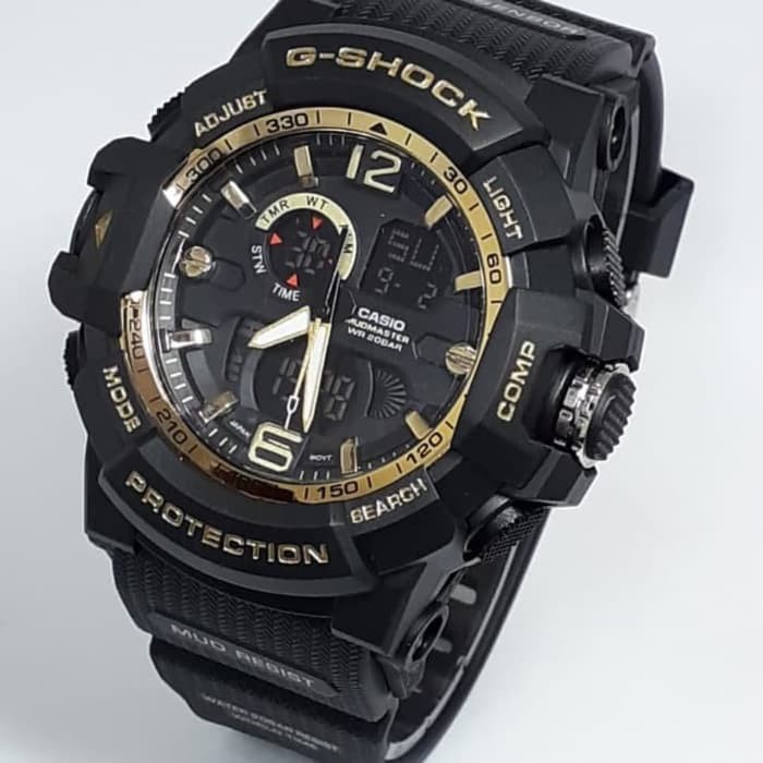 Jam Tangan Gshock GA201 Water Resist Bisa Berenang - Hitam lis Gold